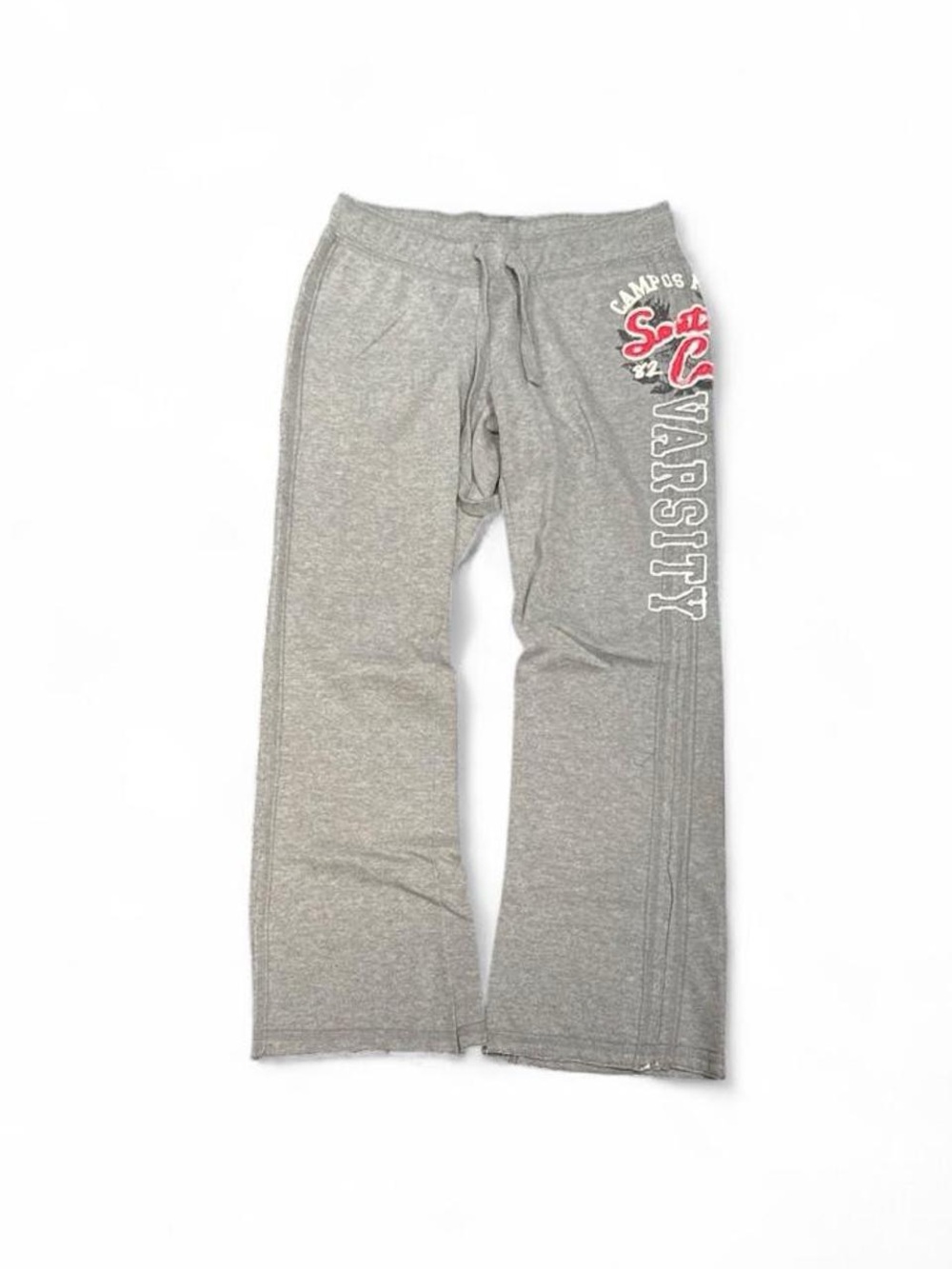 Y2K Ardene Varsity Embroidered Low Rise Flared Sweatpants